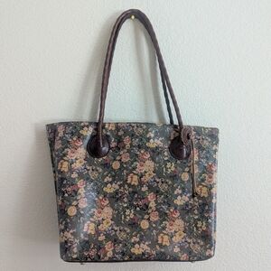 Patricia Nash Floral Tote with Brown Handles